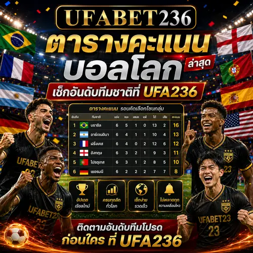 ตารางคะแนนบอลโลก UFA236 ล่าสุด